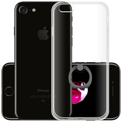 

Pizza Apple iphone7 mobile phone shell iphone7 mobile phone protection shell drop black finger buckle bracket transparent shell 47 inches