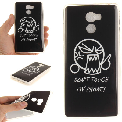 

Do not touch me Pattern Soft Thin TPU Rubber Silicone Gel Case Cover for XIAOMi RedMi 4