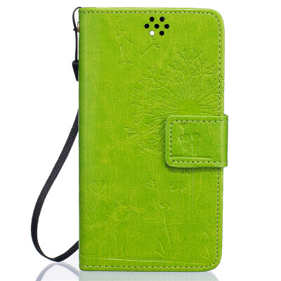 

Green Lovers and Dandelion Style Embossing Classic Flip Cover with Stand Function and Credit Card Slot for SONY Xperia X Performance