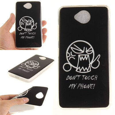 

Do not touch me Pattern Soft Thin TPU Rubber Silicone Gel Case Cover for Nokia Lumia650