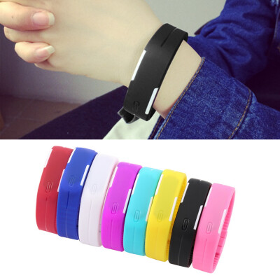 

Men Women New Fashion LED Luminous Touch Silicone Bracelet Digital Wrist Watch