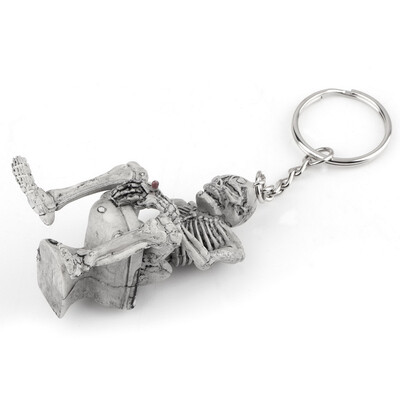 

Скелет на Туалет Key Chain Брелок подарка новизны Rubber / Металлическое кольцо