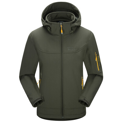 

El Monte ALPINT MOUNTAIN Outdoor Soft Shell Jackets Couples Men & Women Fleece Windproof Warm Soft Shell Clothing 620-005 Green L