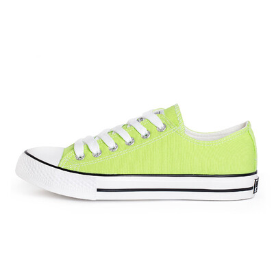 

Backrest warrior female spring&summer new color canvas shoes low to help bright canvas shoes sisters canvas shoes lace shoes with casual shoes students flat bottom shoes WXY-391T fluorescent green 36