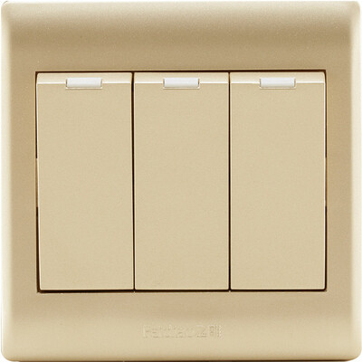 

Feidiao (feidiao) switch socket panel four open single control four open single power supply wall switch panel 86 type A3 champagne gold