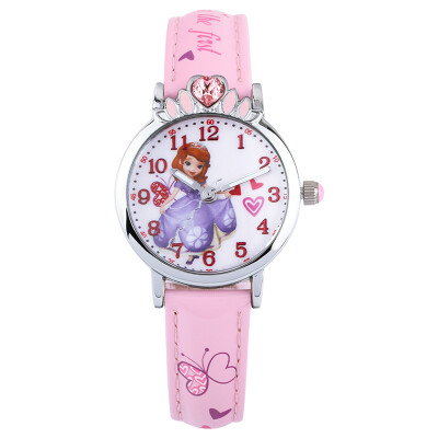 

Disney children's watch girl ice and snow odd school pupil watch Aisha princess luminous pointer watch girl quartz watch 54153L