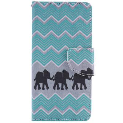 

Elephant Design PU Leather Flip Cover Wallet Card Holder Case for SONY XA