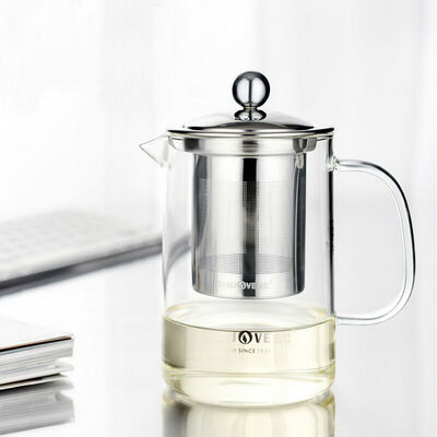 

Kamjove A-03 Clear Glass Teapot with Stainless Steel Fine Infuser 500ml 16.9oz