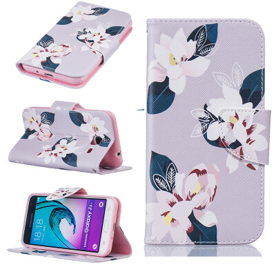 

Gray lily Design PU Leather Flip Cover Wallet Card Holder Case for SAMSUNG GALAXY J3