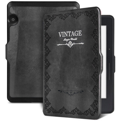 

Natusun fit Kindle 1499 version of the protective sleeve shell Kindle Voyage sailing special retro magic book sleep leather gloves gray