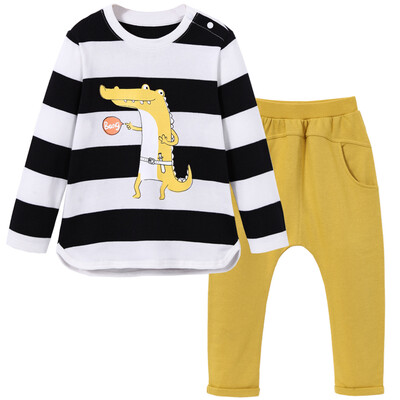 

Balbara (BALABALA) children's clothing boy set children's baby children's long-sleeved pants two-piece suit male 28041161102 red and white tone 120