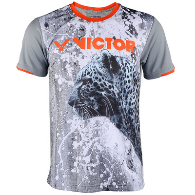 

WACKER Victor Victory Badminton Men & Women Casual Sportswear Short Sleeve T-6040 M Gray
