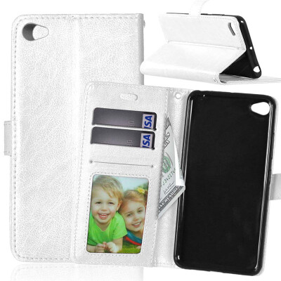 

White Style Classic Flip Cover with Stand Function and Credit Card Slot for Lenovo S90