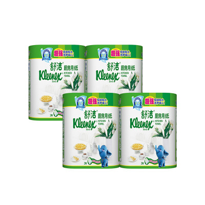 

Kleenex kitchen paper towel Taiwan imported fine grade printing kitchen paper 2 rolls * 4 packaging