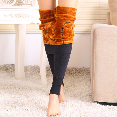 

Hengyuanxiang Leggings Women&39s autumn&winter thicken plus cashmere legs pants outside wear super-elastic gold cashmere pants low proportion of wool warm pants C130344-1 are dark green