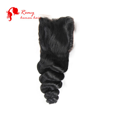 

CZ Hair Virgin Hair Loose Wave Lace Closure Peruvian Loose Wave Free/Middle/Three Part Lace Closure 4*4 Loose Closure