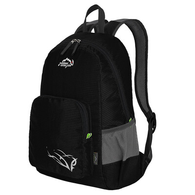 

Jingdong Supermarket Local Lion 557 Leather Bag Backpack Foldable Light Backpack Unisex Portable Backpack Black