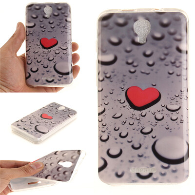 

Heart-shaped water droplets Pattern Soft Thin TPU Rubber Silicone Gel Case Cover for ALCATEL PIXI 4 5.0