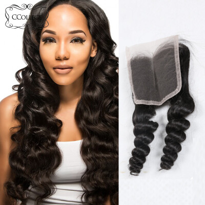 

Peruvian Loose Wave Closure 8-30 Inch Unprocessed Peruvian Lace Closure 4X4 Human Hair Closure Peruvian Loose Wave Lace Closure