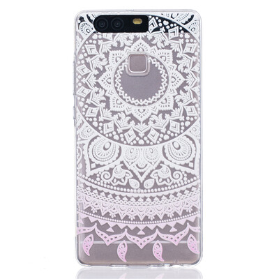 

Белый шаблон Pattern Мягкий Тонкий TPU Резиновый Силиконовый гель Чехол для HUAWEI P9