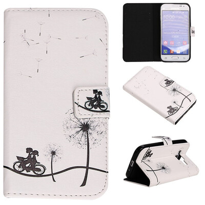 

Bike&dandelion Design PU Leather Flip Cover Wallet Card Holder Case for SAMSUNG GALAXY CORE Prime G360