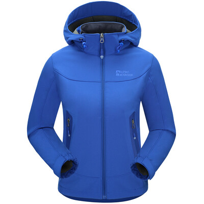 

El Monte ALPINT MOUNTAIN Children's soft shell Jackets Men and girls Windproof Waterproof and warm-proof compound Fleece Soft shells 620-006 Po Lan XXL
