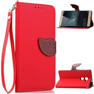 

Red Design PU Leather Flip Cover Wallet Card Holder Case for Huawei Mate S