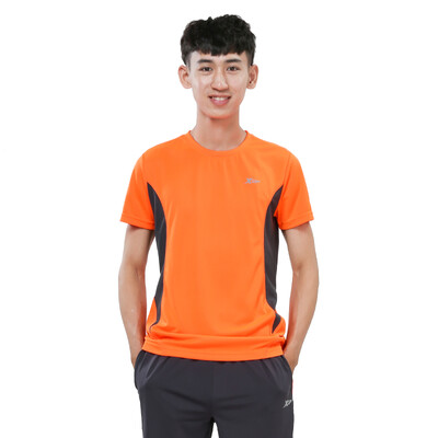 

XTEP) Men' short-sleeved T-shirt sweatwear sportswear running shirt breathable round neck t-shirt shirt 884229019153 gray