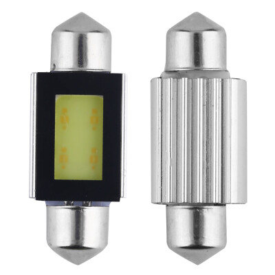 

2pcs Xenon White 36mm Car COB LED License Plate Light 6418 C5W 4W LED Bulbs