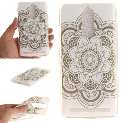 

White flowers Pattern Soft Thin TPU Rubber Silicone Gel Case Cover for Lenovo K5 Note