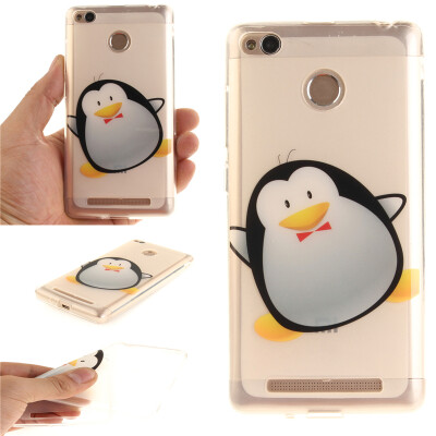 

Cartoon penguin Pattern Soft Thin TPU Rubber Silicone Gel Case Cover for XiaoMi Redmi 3s/Redmi 3X/Redmi 3S Prime