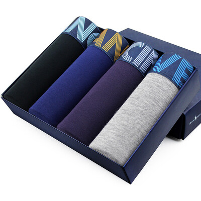 

Dance with wolves Men&39s underwear Men&39s flat underwear Solid color sticky fiber 4 loaded 3141-4  blending