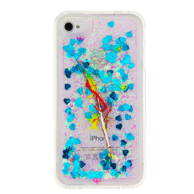 

Dynamic Quicksand Glitter Liquid Soft TPU Case Cover For IPHONE 4S