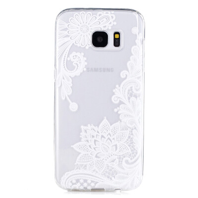 

Lace flowers Pattern Soft Thin TPU Rubber Silicone Gel Case Cover for SAMSUNG GALAXY S7 Edge