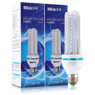 

Lorraine ROlin LED bulb energy saving lamp U type 12W large screw mouth E27 white light 6500K 2 support