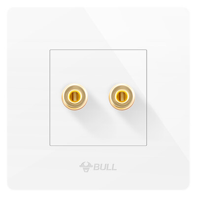 

Bull (BULL) переключатель гнездо G07 серия два динамика гнездо аудио аудио тип 86 панель G07T106 белый