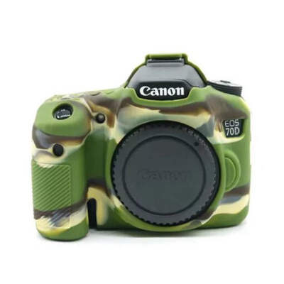 

Ранний комплект защиты камеры для пассажиров Canon 70D Army Green Camouflage Клееный фильм Пленка объектива Ткань для чистки Ткань для объектива Пылезащитная крышка