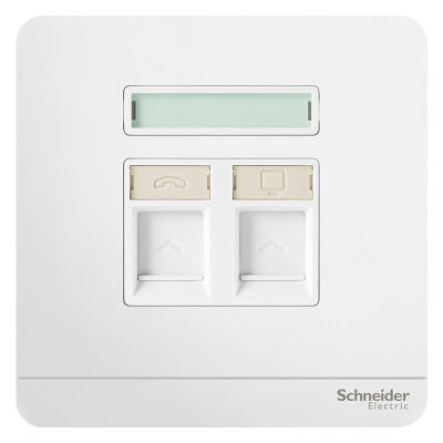 

Schneider (Schneider) switch socket computer TV socket panel is still series mirror porcelain white