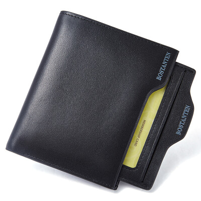 

Bosteno Men's Wallets Leather Fashion Handbook Wallets B30382 Black