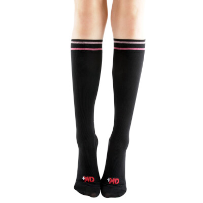 

【Jingdong Supermarket】 MD Shapes Legs under the knee socks stripes in the high tube socks female Korean version of the wave socks students Japan Four Seasons College wind black blue stripes