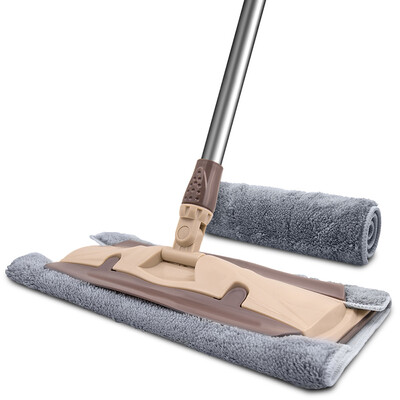 

Green source cleaning expert flat mop wood floor tile home push flat mop clip towel absorbent mop head rod rotatable mop
