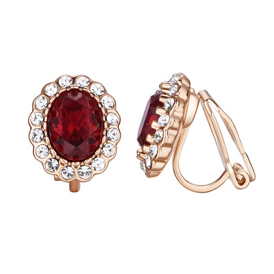 

Yoursfs® New Arrival Created Ruby Sapphire Clip Earrings Without Piercing Rose Gold Plated Non Pierced Earring Brincos Ear Cuff