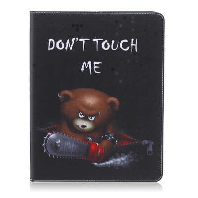 

Bear Style Embossing Classic Flip Cover with Stand Function and Credit Card Slot for iPad 4