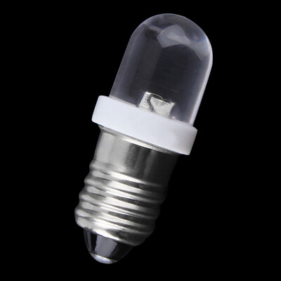 

E10 LED Screw Base Indicator Bulb Cold White 6V DC Illumination Lamp Light