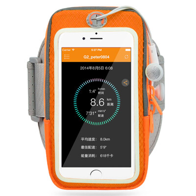 

HANDS PRODUCTS WELLHOUSE touch-screen mobile phone arm bag outdoor running arm bag men&women sports arm with riding wristband orange L code