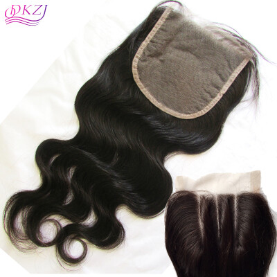 

QDKZJ 4X4 Body Wave Lace Closure Body Wave Peruvian Virgin Hair Lace Closure Bleached Knots Human Hair Closure With Baby Hair