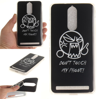 

Do not touch me Pattern Soft Thin TPU Rubber Silicone Gel Case Cover for Lenovo K5 Note