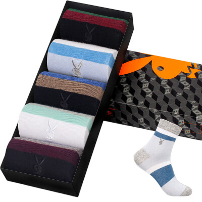 

Jingdong supermarket Playboy PLAYBOY 2693 men socks men socks cotton in the tube sports business leisure breathable men&39s cotton socks 5 pairs of gift boxes bleach group multi-color uniform