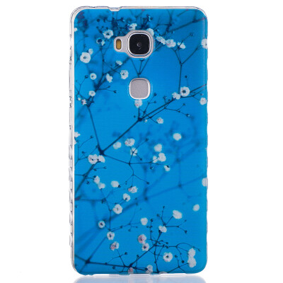 

Plum blossom Pattern Soft Thin TPU Rubber Silicone Gel Case Cover for HUAWEI Honor 5X