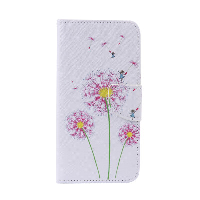 

Pink Dandelion Design PU Leather Flip Cover Wallet Card Holder Case for SAMSUNG J710 J72016